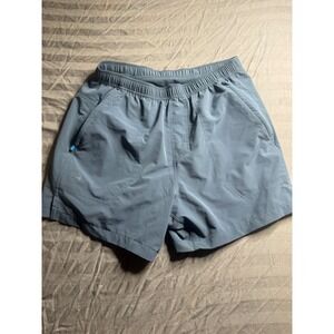 Janji Womens AFO Middle Running Shorts Blue Gray Size Medium 4 Inch Inseam